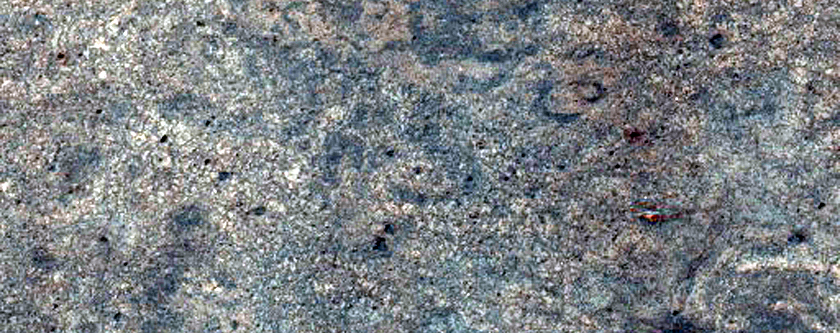 Light-Toned Basin of Crater Floor in East Terra Cimmeria