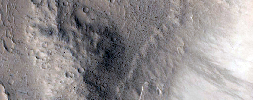Layers Exposed in Crater Wall