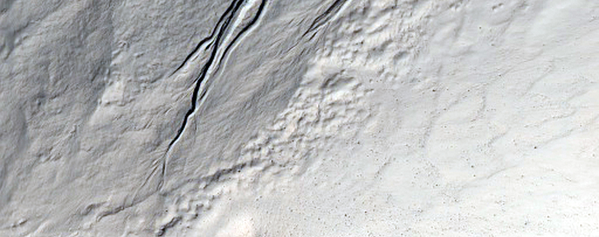 Gullied Crater of the Margin of Icaria Planum