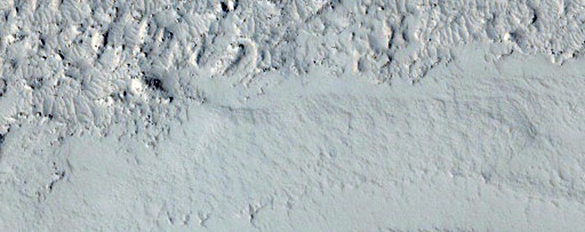 Mesas Surrounded By Lava in Amazonis Planitia