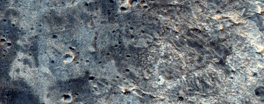 Layered Sediments Filling Crater in Northwest Meridiani Region