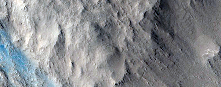 Central Peak of Crater in Amenthes Fossae Region
