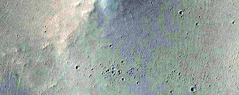 Secondary Craters from Fresh 1-Kilometer Diameter Primary Crater in East