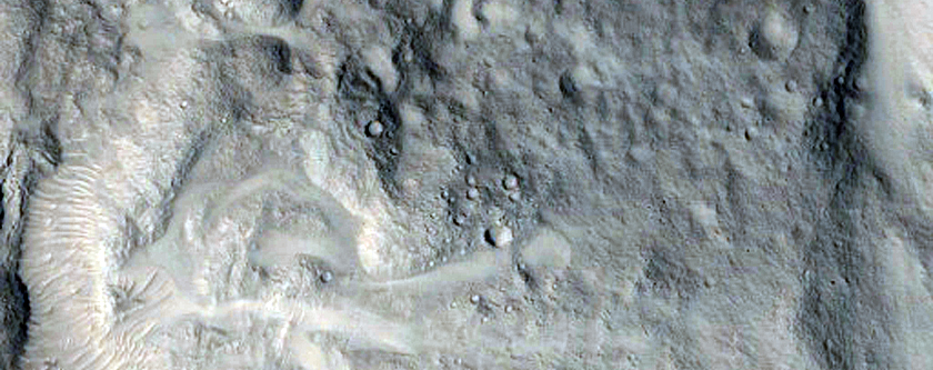 Young Double-Layer Ejecta Crater