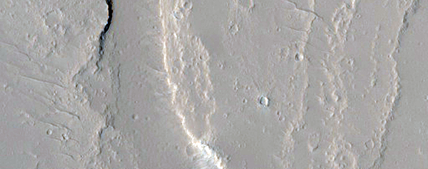 Channel System East of Olympus Mons