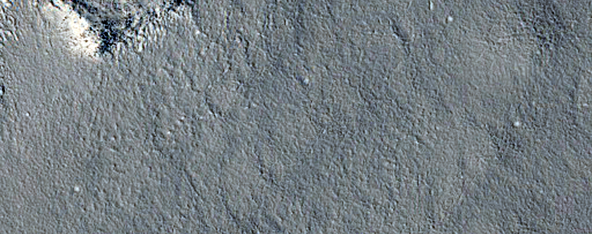 Rocky Islands in Filled Crater in Arcadia Planitia