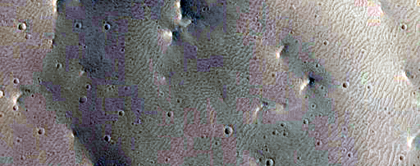 Northern Mid-Latitude Crater with Flow Ejecta