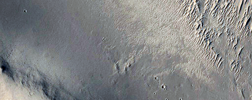 Northeast Extent of Scamander Vallis East of MOC Image S06-01391