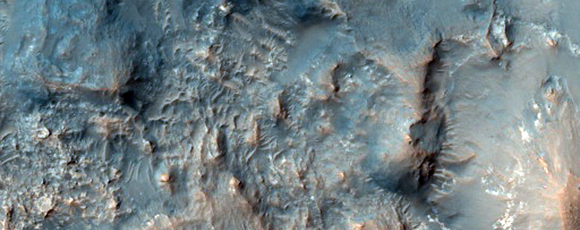 Rocky Deposits of Crater Floor