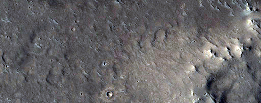Flow Ejecta of Large Recent Crater in Tartarus Colles