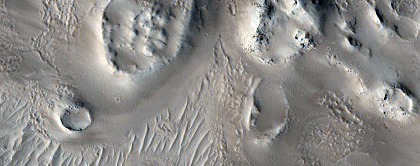 Small Cratered Cones in Olympus Mons Aureole