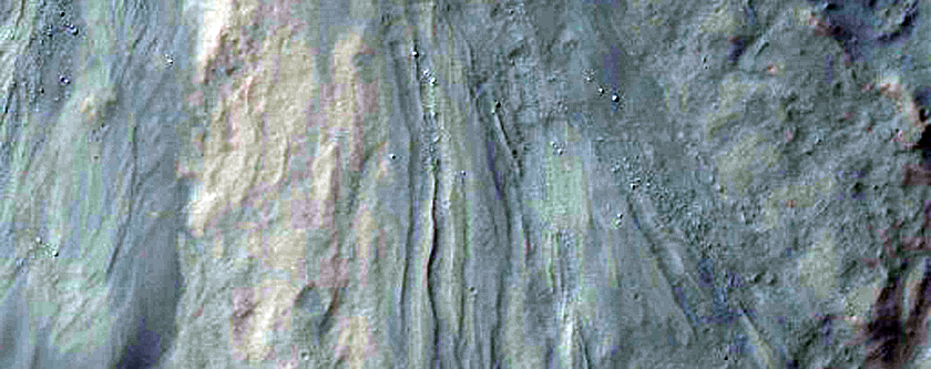 Fan Feature and Relation to Layered Wall-Rock in East Coprates Chasma