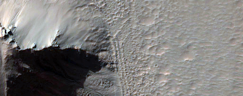 Hale Crater Rim Complex with Gullies on Both Sides