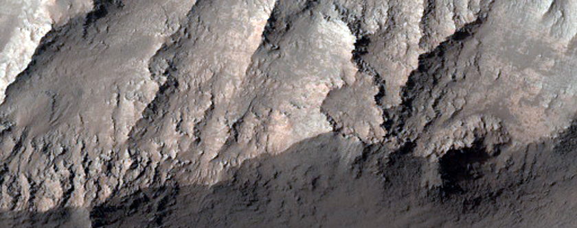 Possible Clays in Wall of Ganges Chasma