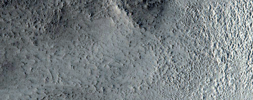 Nilo Syrtis Dichotomy Boundary Scarp or Crater