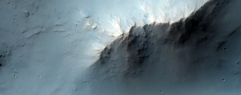 Central Peak of Large Crater in Northeast Side of Denning Basin