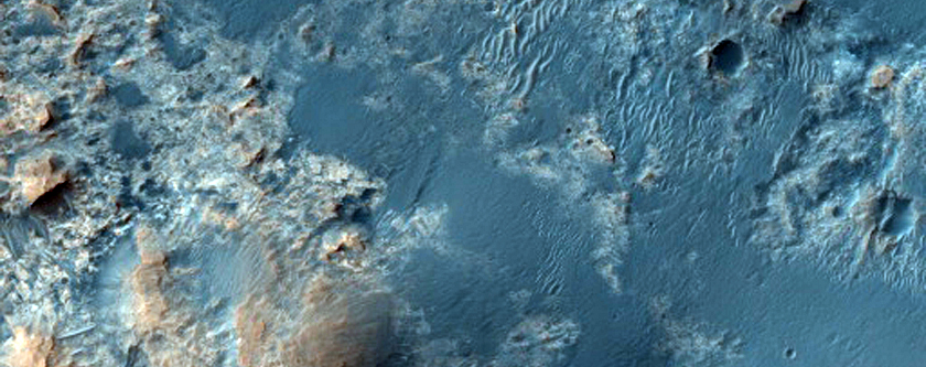 Light-Toned Rugged Highland Material South of Meridiani Planum