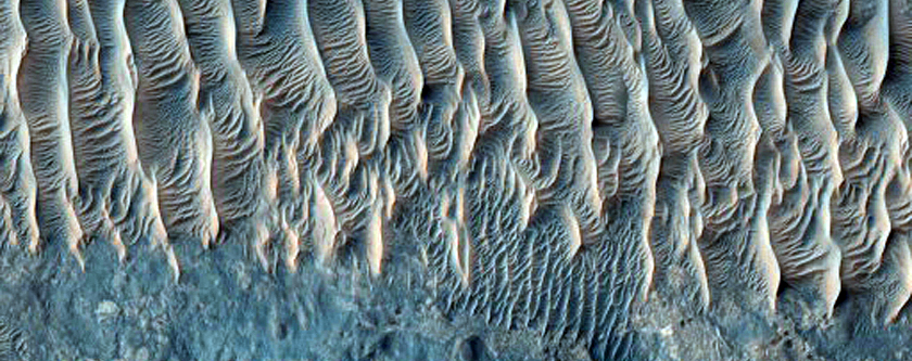 Landslides in Ius Chasma