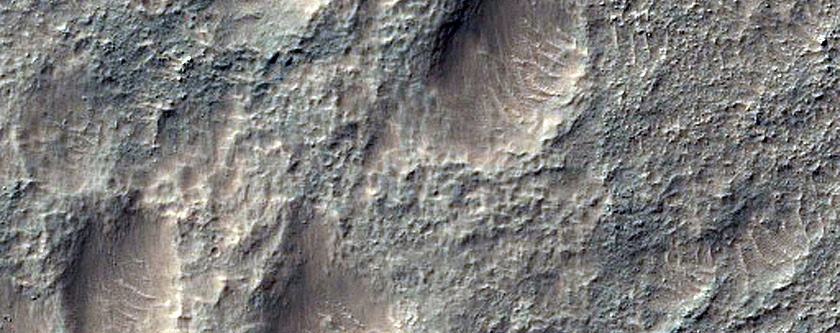 Deposit on Floor of Crater Northeast of Arkhangelsky Crater