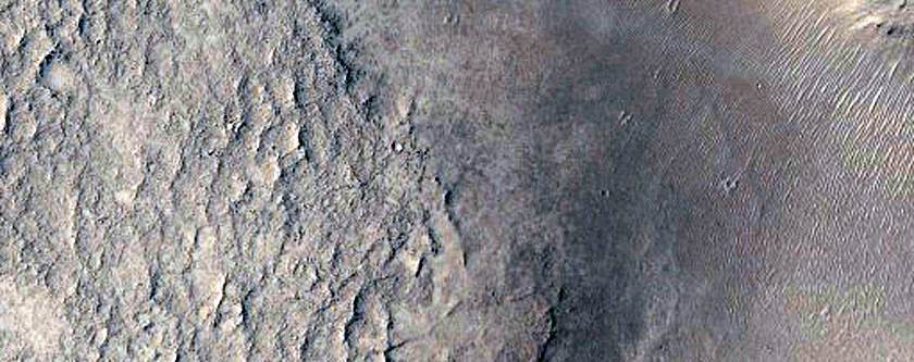 Southwest of Antoniadi Crater