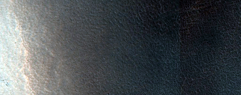 Gullies Previously Identified in the Walls of a Crater
