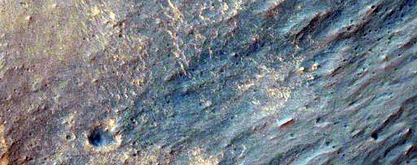 Light-Toned Outcrops in North Melas Chasma Wall with Possible Sulfates