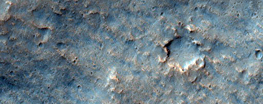 Ejecta of Crater in Tyrrhena Terra