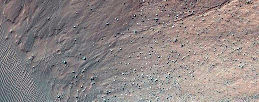 Recent Impact Crater Near Hadriaca Patera