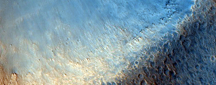 Bright-Halo Crater on Plateau