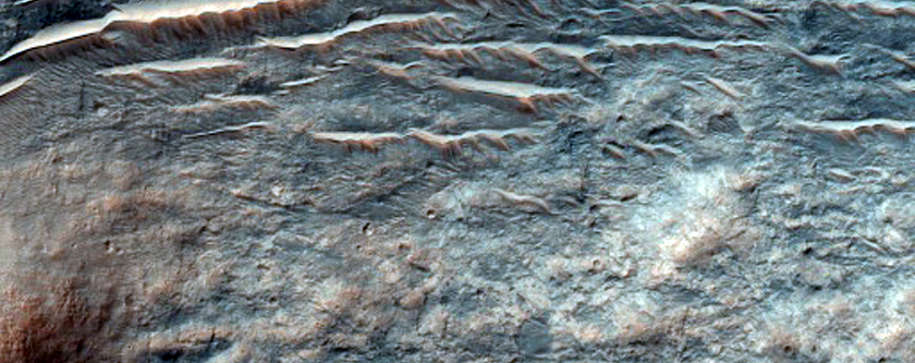 Detection of Clays in Crater Northeast of Briault Crater