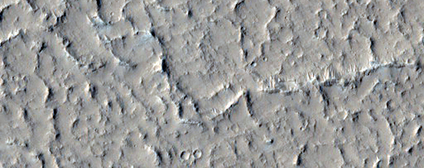 Sample Lava Flows in Amazonis Planitia
