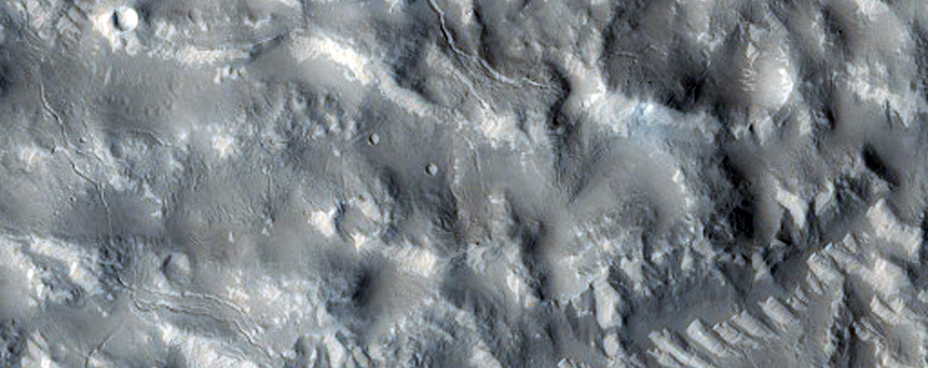 Distal Rampart Flow Ejecta of Bacolor Crater