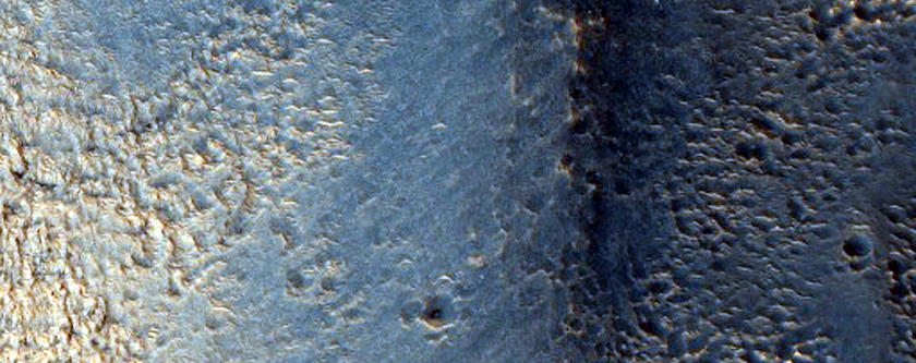 Layered Material in Mamers Vallis Crater