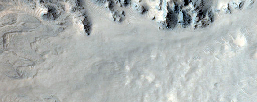 Western Rim and Ejecta of Mojave Crater