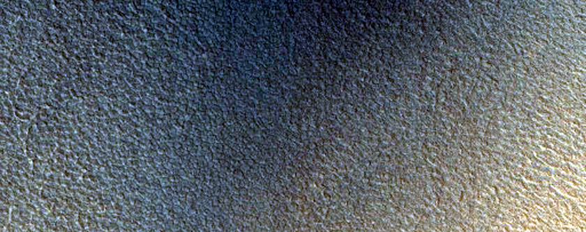Polar Crater with Summer Ice