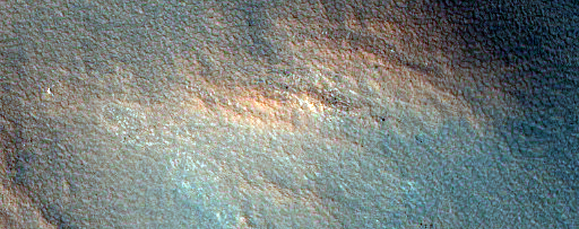Polar Crater with Summer Ice
