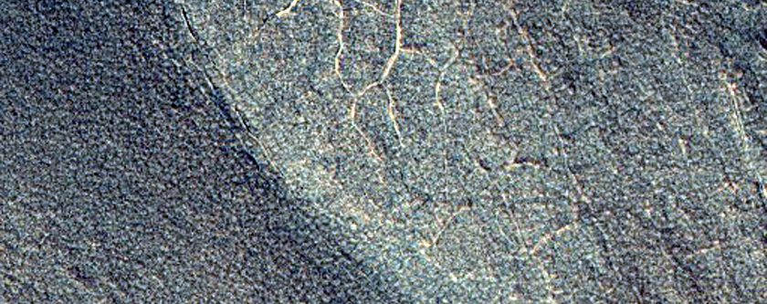 Polar Crater with Summer Ice