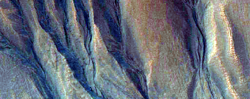 Flow-Like Lobes on Crater Floor