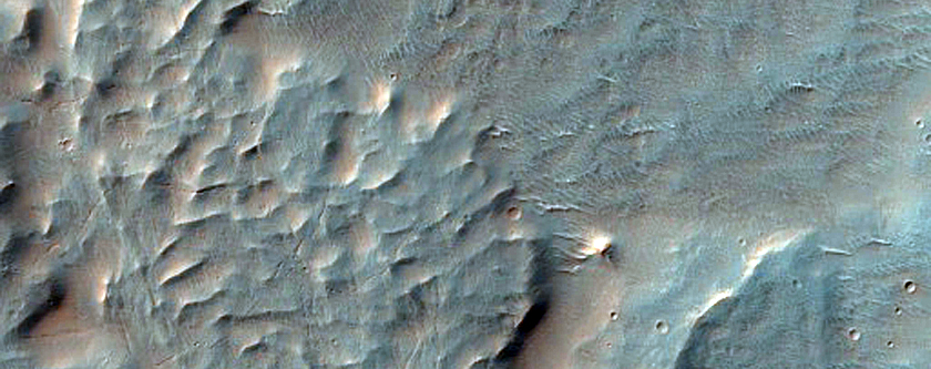 Flow Front Near Bond Crater