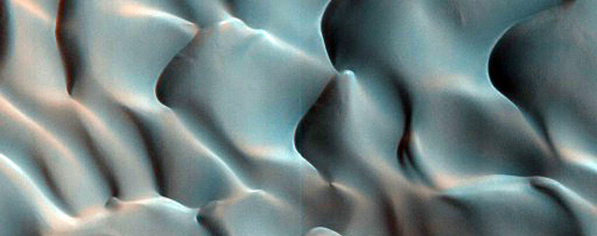Polar Crater with Summer Ice
