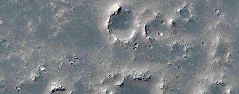 Impact Crater South of Arsia Mons