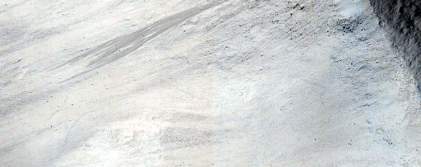 Ejecta From Fresh Crater