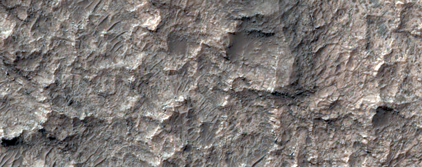 High Thermal Inertia Area in Crater Floor in Terra Sabaea