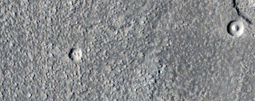 Mounds and Pits on Crater Floor