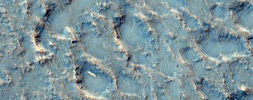 Crater in Megaripples Seen in MOC Images S05-01505 and S14-02292