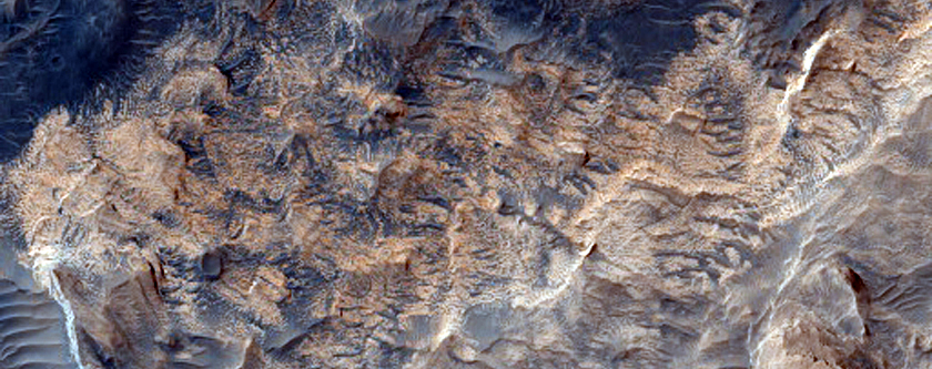 Light-Toned Rock Outcrops in Northeast Sinus Meridiani