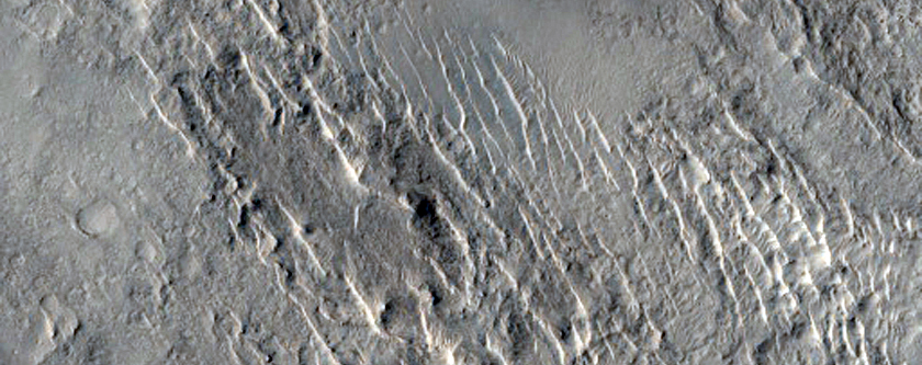 Distal Rampart of Crater in Isidis Region