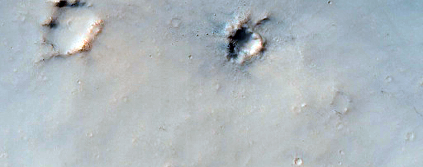 Small Fresh Impact Craters in Dawes Crater