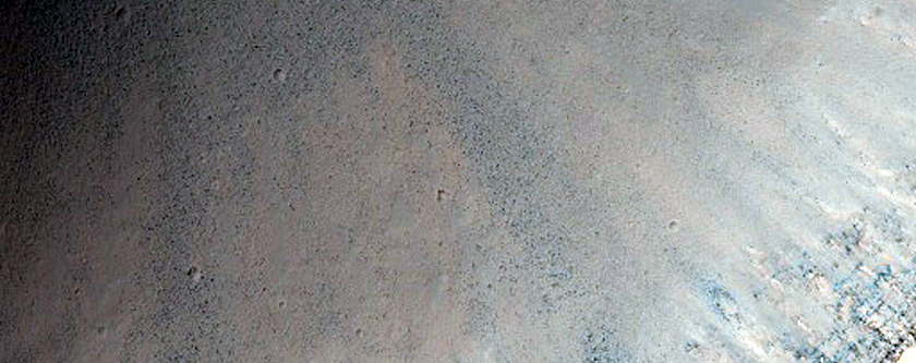 Crater in Syria Planum