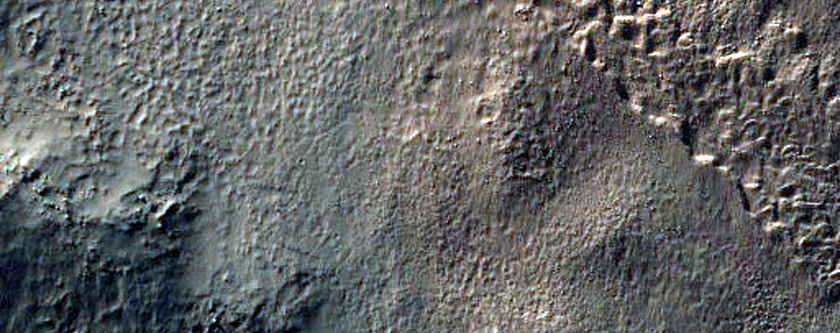 Gullied Impact Crater East of Hale Crater